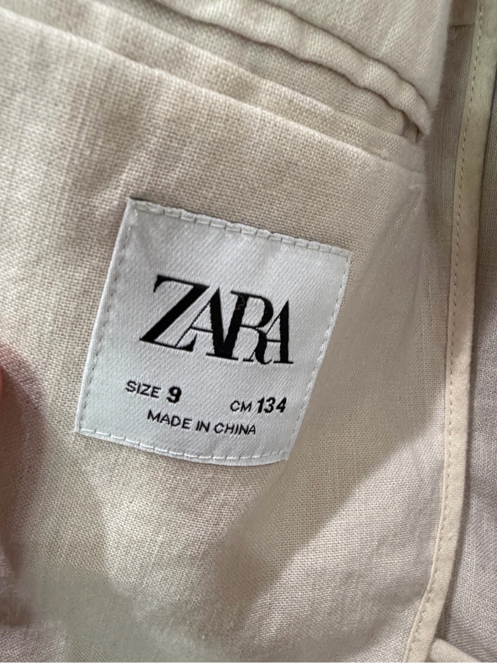 ZARA Light Cream 100% cotton boys suit - Picture 7 of 8